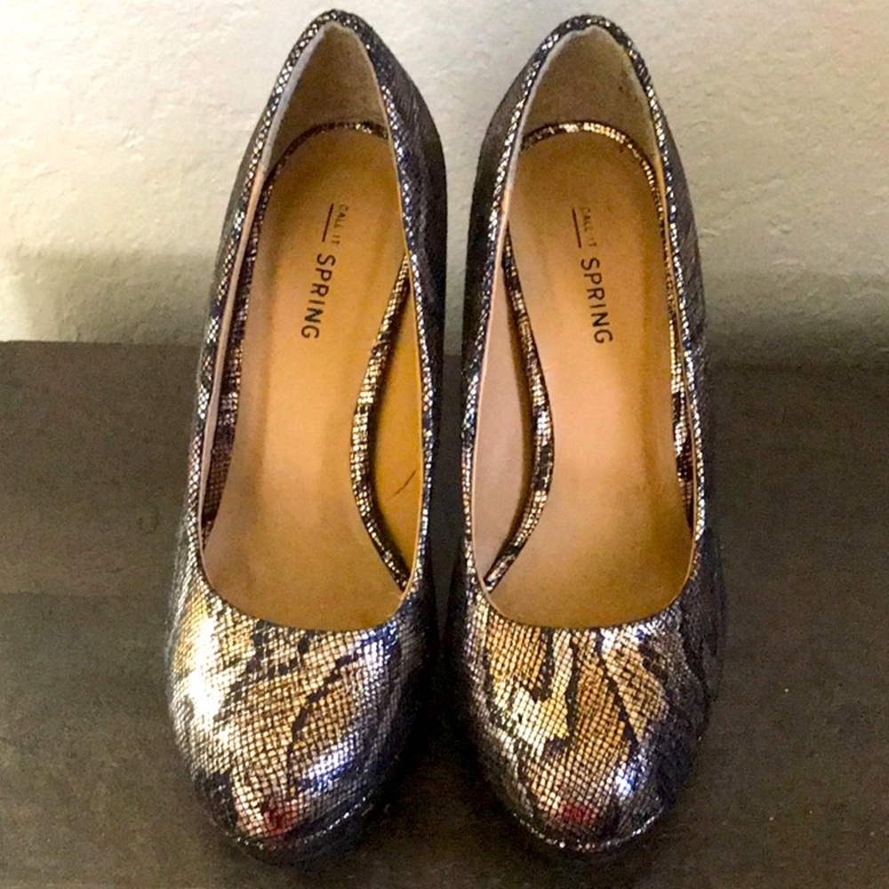 Snake print bronze